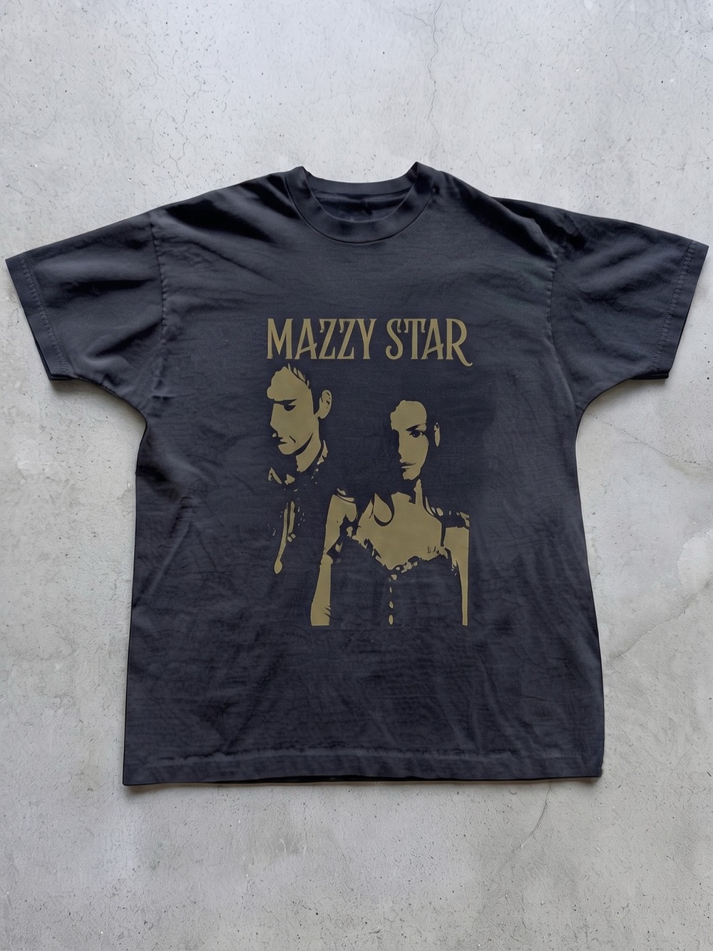 Gildan Black Mazzy Star Graphic Tee with
Gold Print